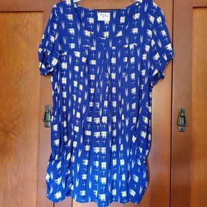 Holding Horses Anthropolgie Blue Tunic Top - Large